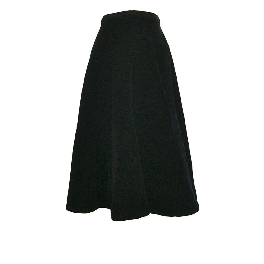 1950s Vintage Black Velvet Evening Skirt - Etsy
