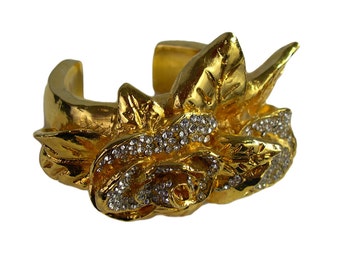 Vintage Woloch Swarovski Crystal Cuff 1960s