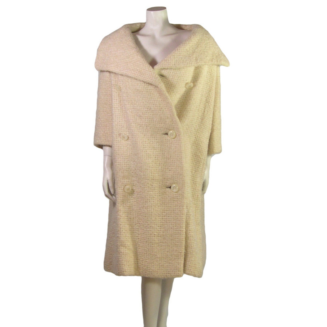 Vintage Cream Swagger Coat by Julius Garfinkle & Co 1950s - Etsy