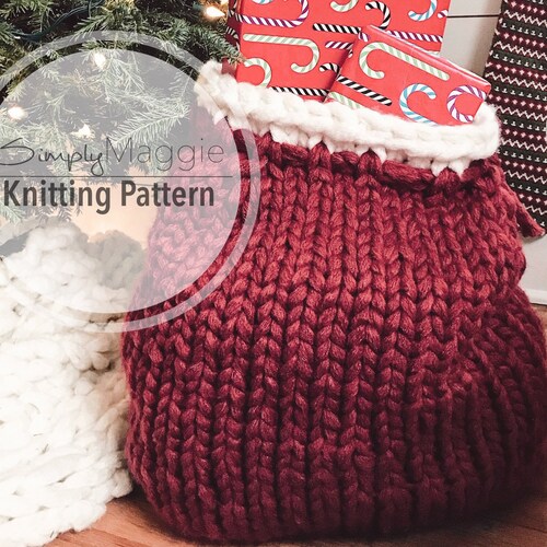 Knitting Pattern // Santa Hat Tree Topper // Christmas Decor Etsy