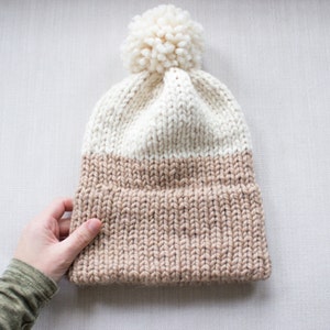 Knitting Pattern // Double-knit Brim Slouchy Beanie // Knit - Etsy