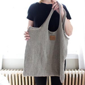 Knitting Pattern // The Esker Point Tote // Beach Bag // Market Bag // Linen Tote // Beginner Pattern // Simply Maggie image 5