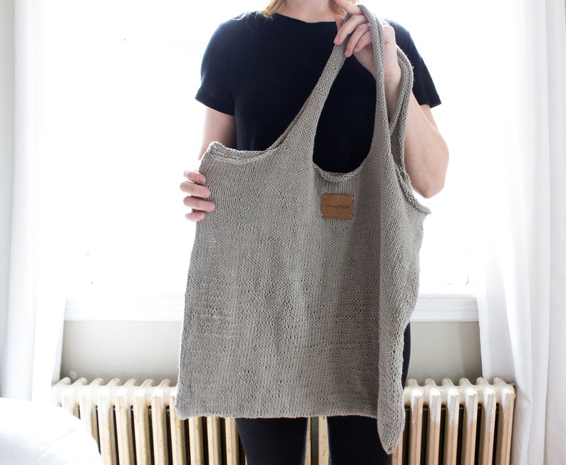 Knitting Pattern // The Esker Point Tote // Beach Bag // Market Bag // Linen Tote // Beginner Pattern // Simply Maggie image 5