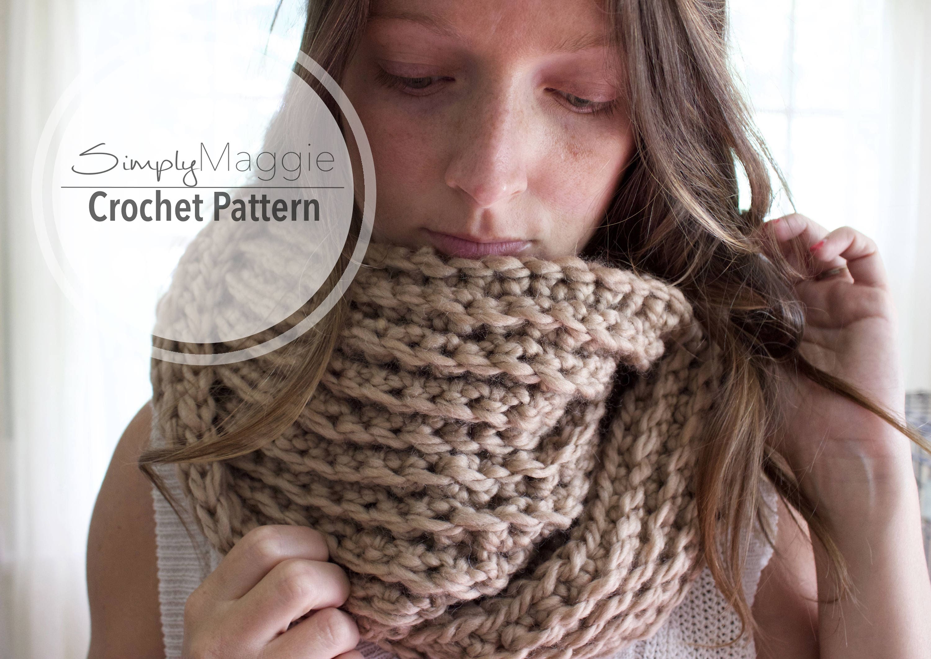 ribbed knit infinity scarf pattern