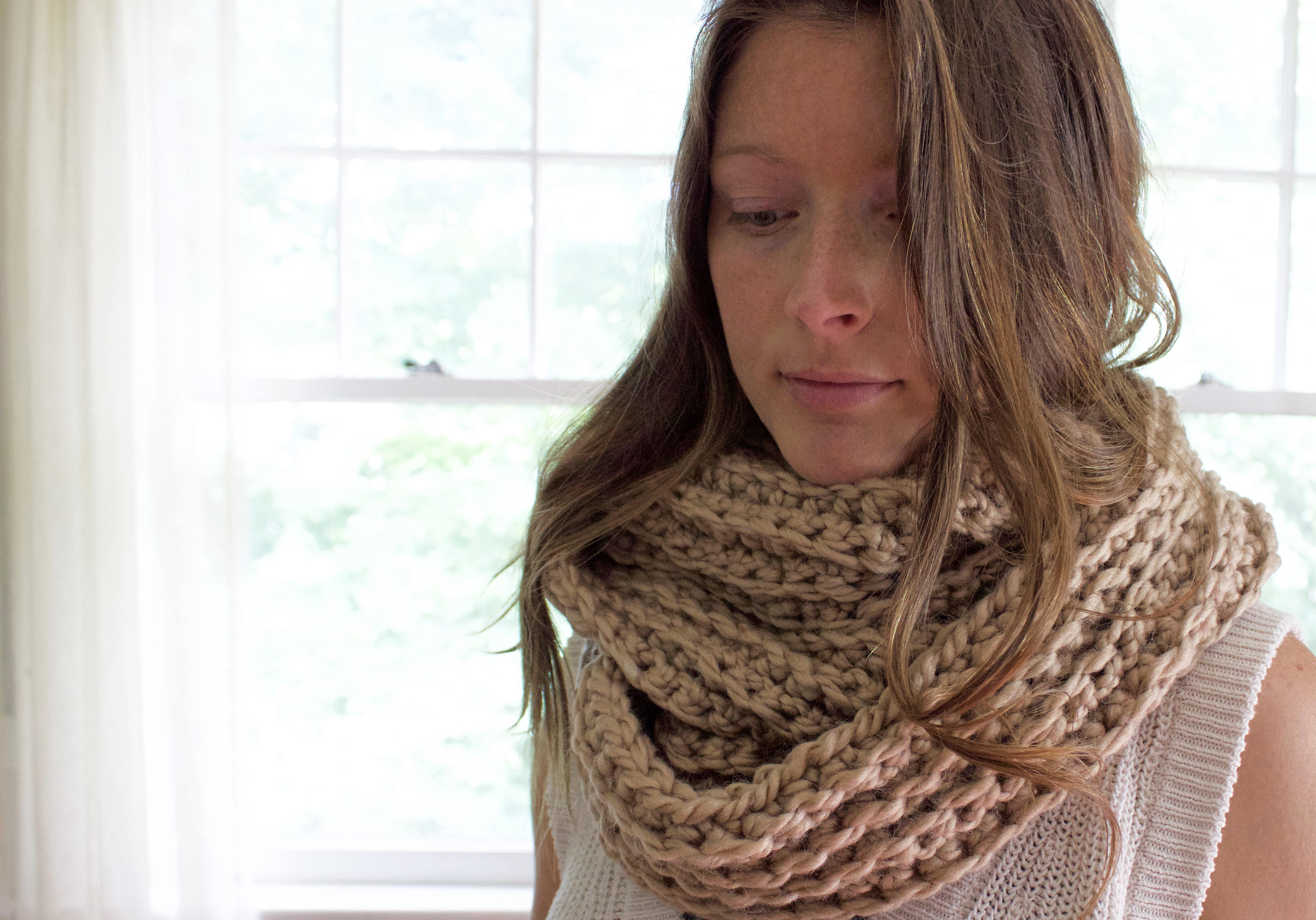Crochet Pattern // Ribbed Infinity Scarf // Chunky Scarf // Beginner's ...