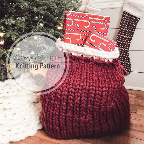 Knitting Pattern // Santa Hat Tree Topper // Christmas Decor Etsy