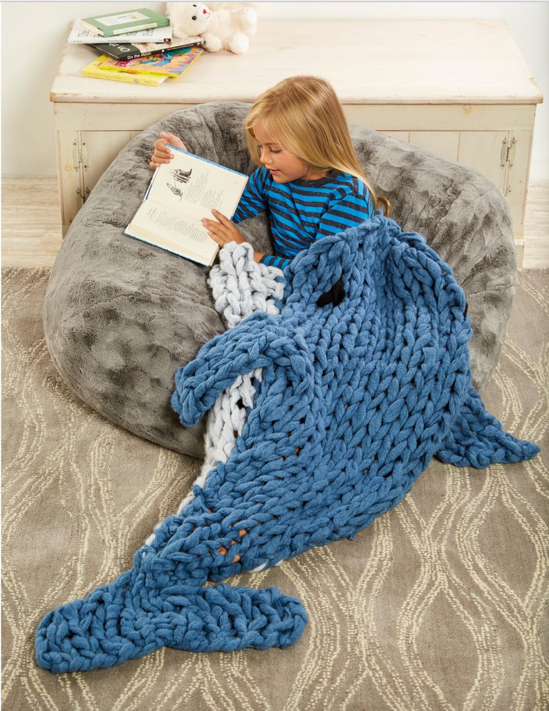 Arm Knitting Pattern // Arm Knit Dolphin Sleep Sack // Animal Blanket // Knitting Pattern // Child's Blanket Pattern // Simply Maggie image 2