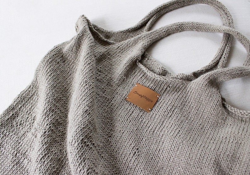 Knitting Pattern // The Esker Point Tote // Beach Bag // Market Bag // Linen Tote // Beginner Pattern // Simply Maggie image 4