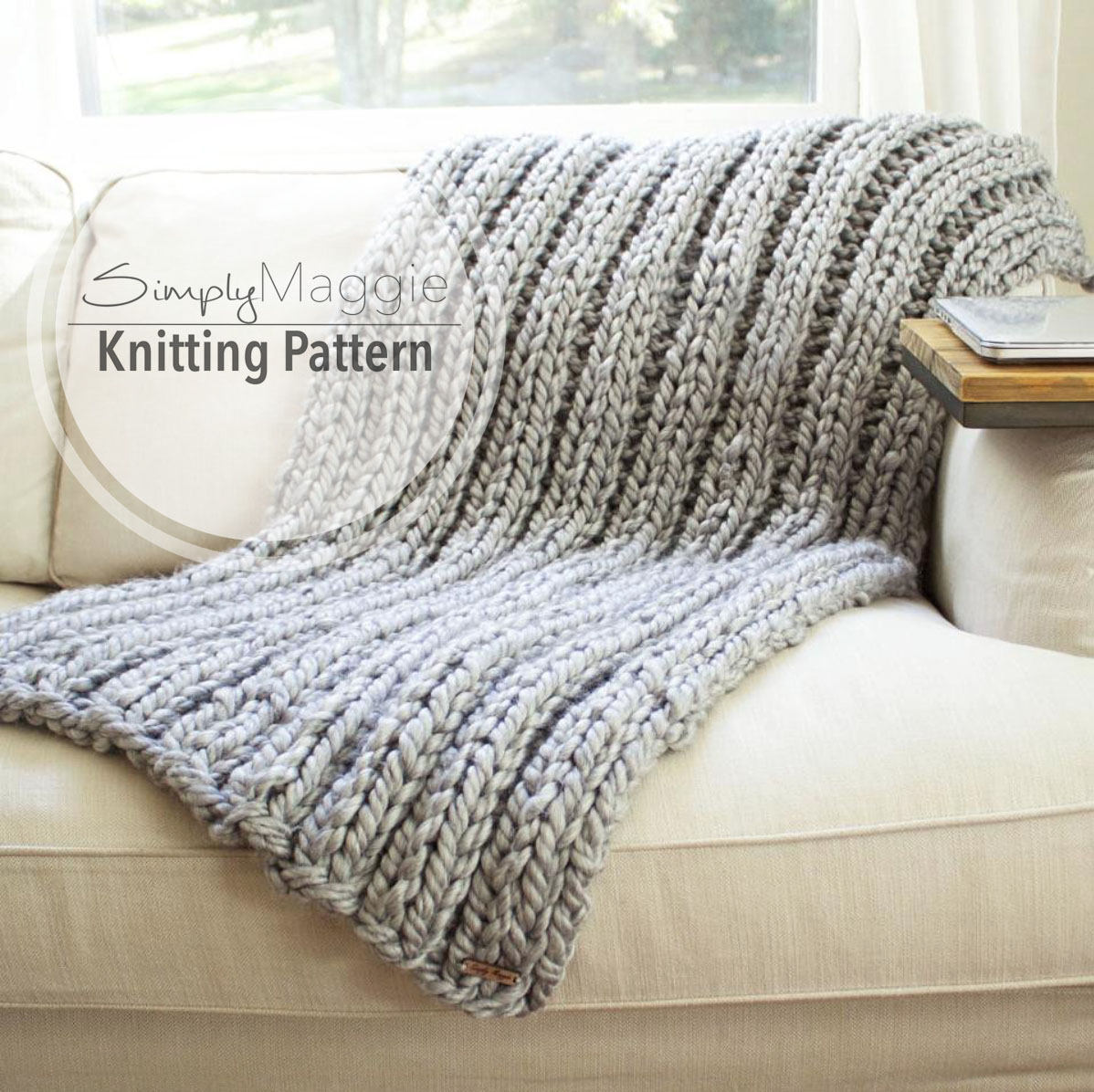 Chunky Blanket // Rib Stitch // Knit Blanket // Beginner's | Etsy