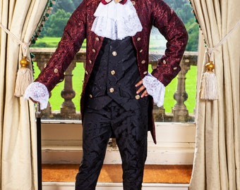 Clearance Pre Retirement sale!!!! READY TO SHIP 18th century coat, waistcoat and breeches.  Used in photoshoot.
