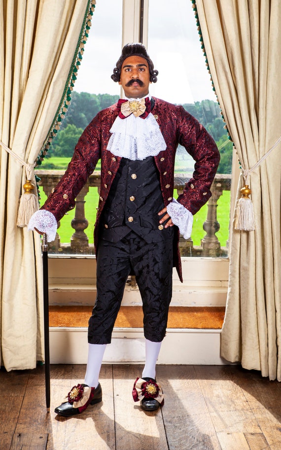 Clearance Pre Retirement sale!!!! READY TO SHIP 18th century coat, waistcoat and breeches.  Used in photoshoot.