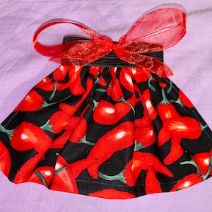 Chili Pepper Dress for Guinea Pigs, Chinchillas, Lizards, Rabbits, Rats, Ferrets, Puppies, Kittens, and other small animals