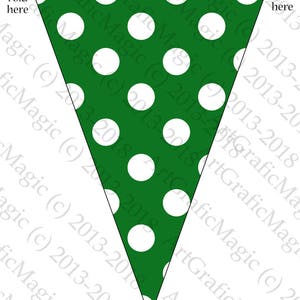 St Patricks Day Banner Instant Download, Paddys Printable Paper, Patrick Party Decorations, Clover Garland DIY, Bunting Flags Pennants image 2