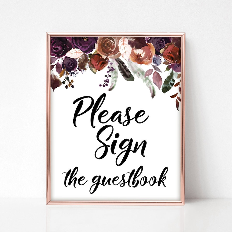 Floral Marsala Table Signs Burgundy Baby Shower Signs Boho Babies Signs Bundle instant download PDF BF1 Baby Shower Package Printable