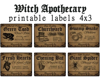 Potion Bottle Labels Printable, Halloween Potion Labels, Halloween Decorations, Witch Potion Labels, Magic Party Decor Instant Download HS1
