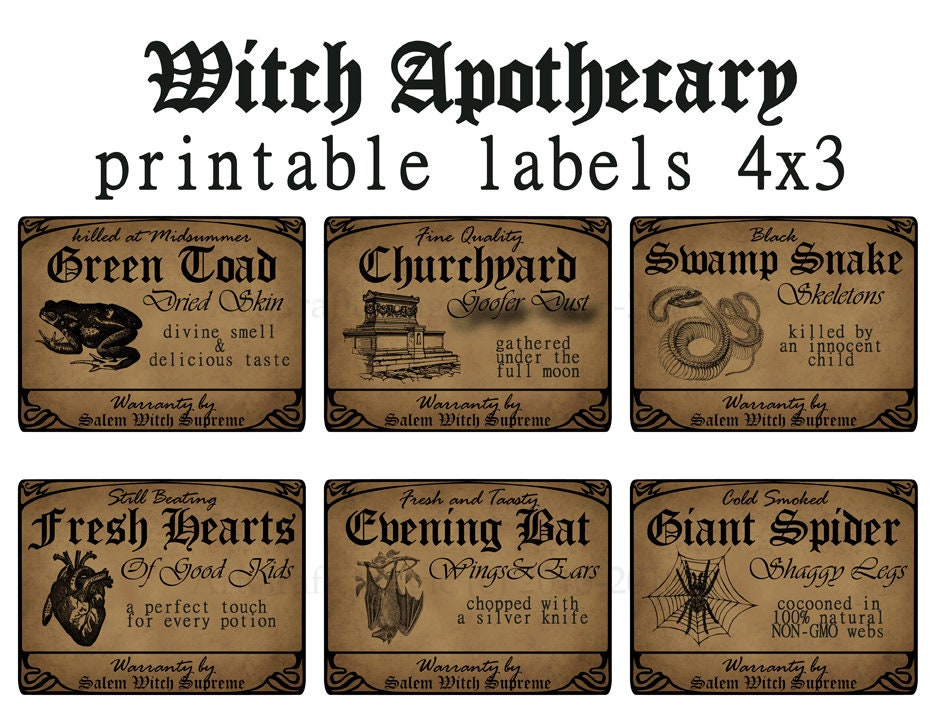 Free Halloween Potion Printables - FREE PRINTABLE TEMPLATES