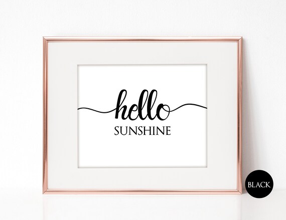 Hello Sunshine Printable Art Instant Download Seasonal | Etsy