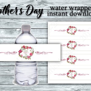 Happy Mothers Day Water Bottle Labels Printable Instant - Etsy
