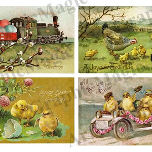 Easter Vintage Postcards Ephemera Kit, Printable Instand Download ...