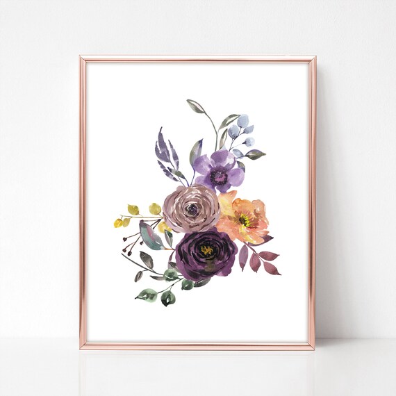 Printable Floral Art Instant Download Rose Digital Art - Etsy