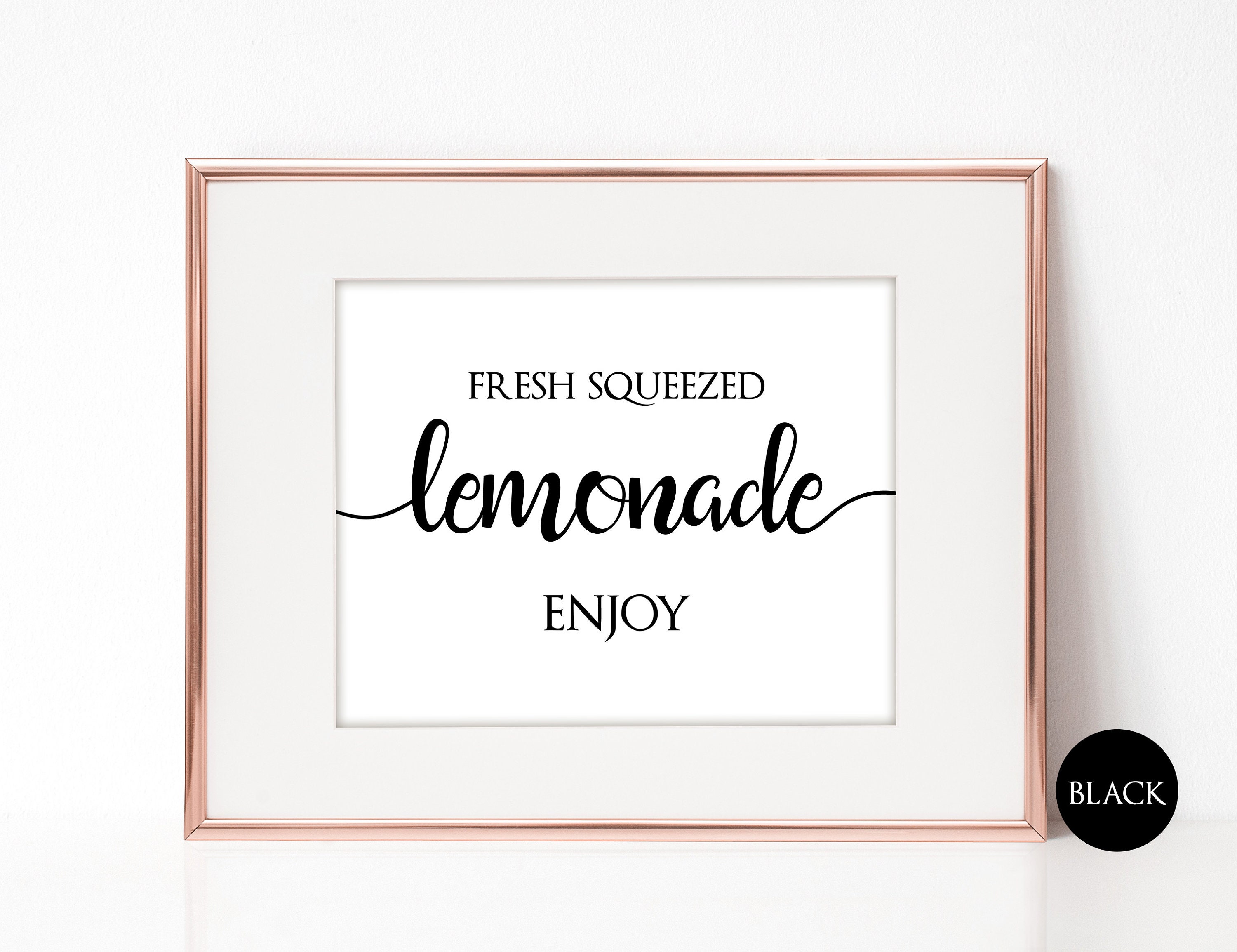 Lemonade Bar Sign Printable Instant Download Fresh Squeezed | Etsy