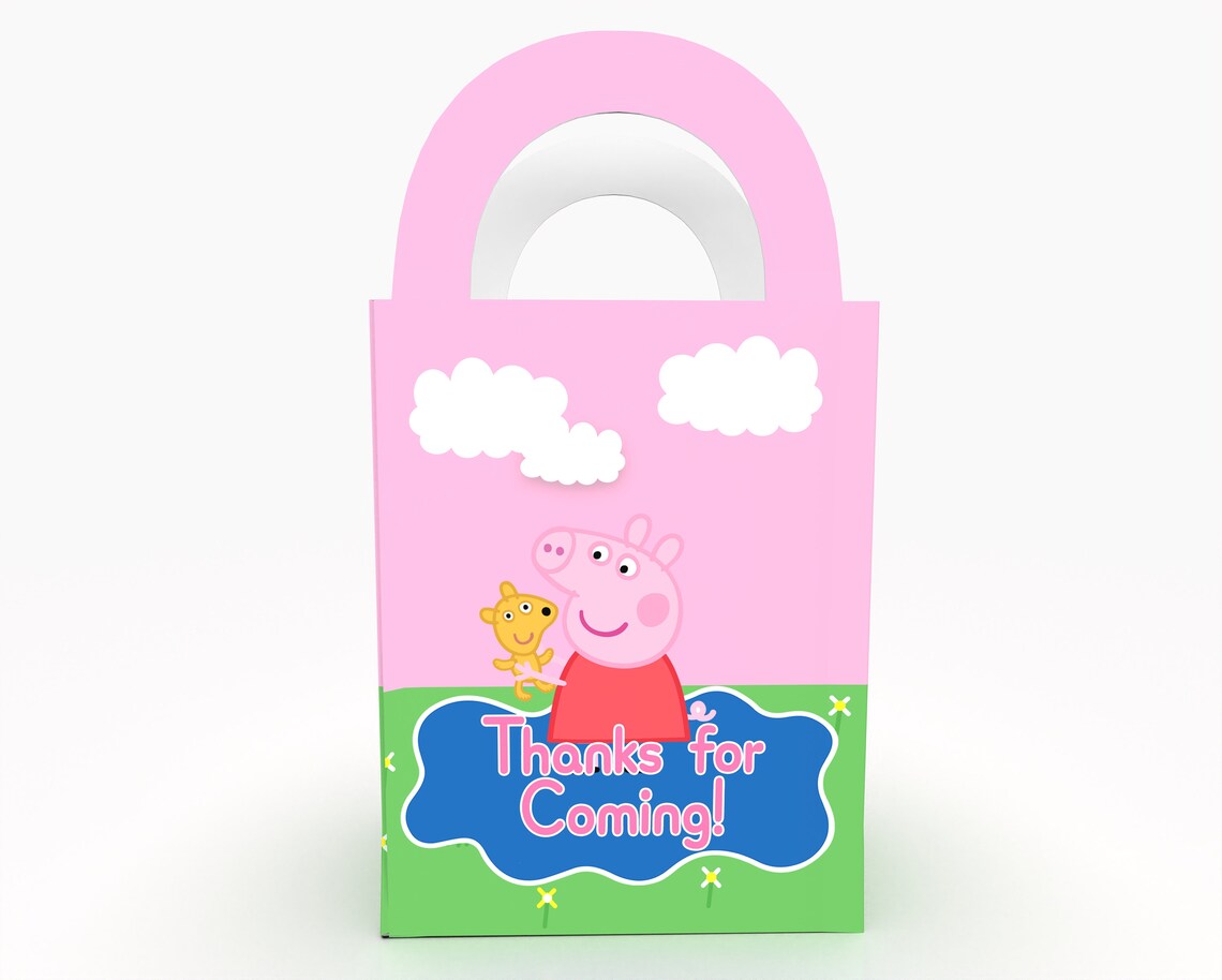 Personalised Peppa Pig Party Gift Bag Party Box Fully Etsy