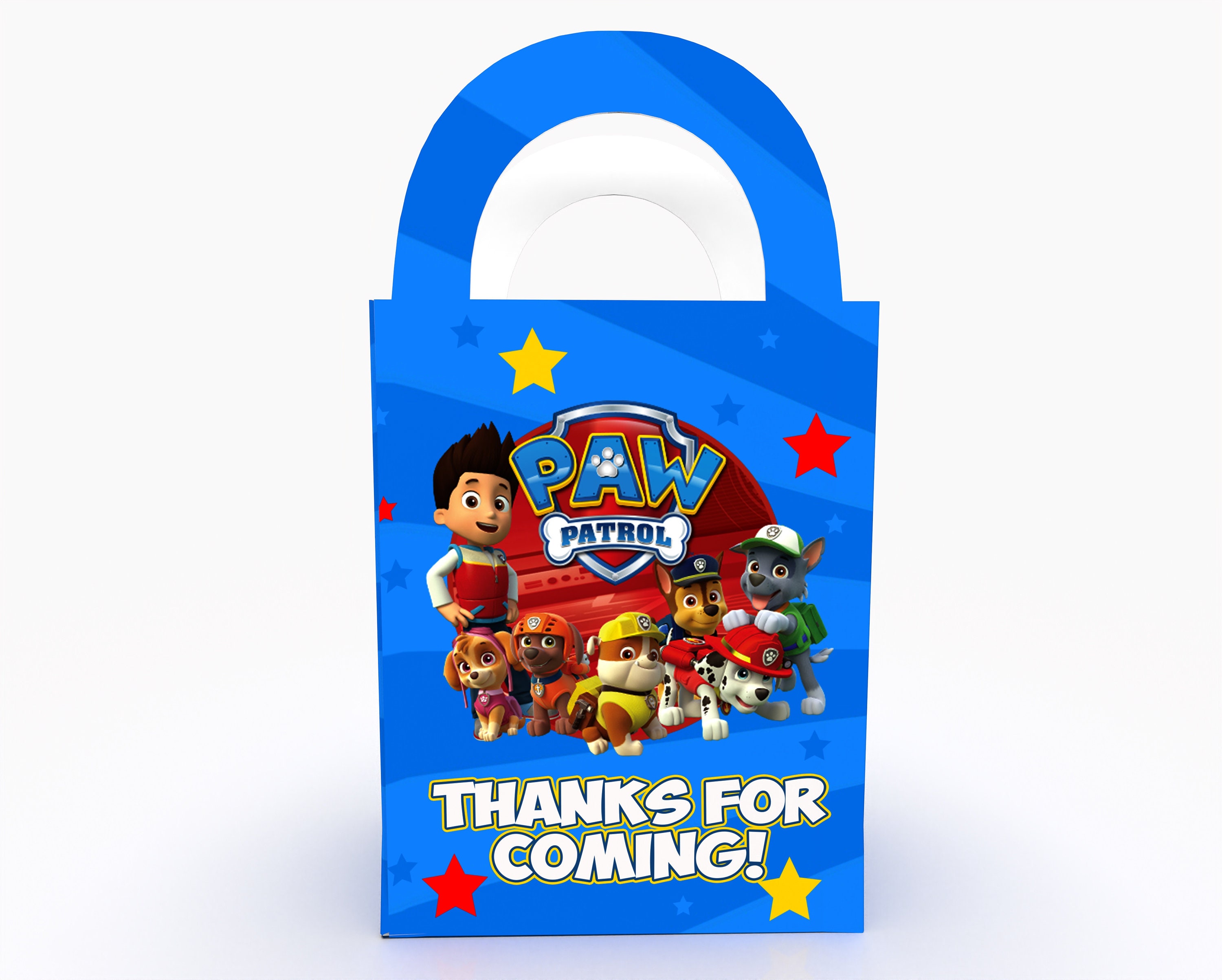 Personalised Paw Patrol Gift Bag Birthday Gift Bag Popcorn Etsy