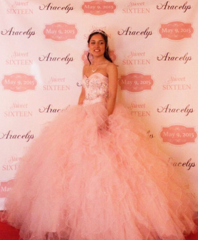 Girls parties Girl/'s birthday Sweet Sixteen birthday Hot Pink Quince 15th Party Signs for parties Backdrop Sweet 16 Party Backdrop