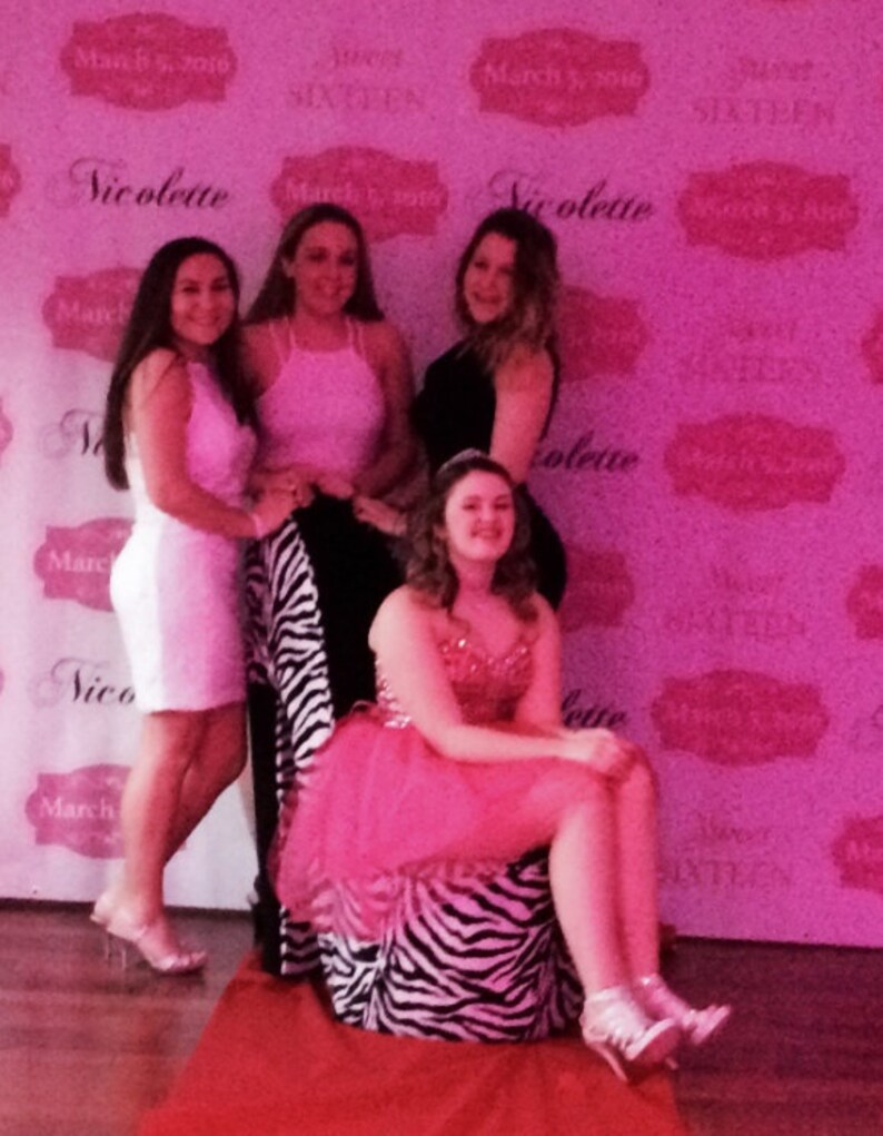 Girls parties Girl/'s birthday Sweet Sixteen birthday Hot Pink Quince 15th Party Signs for parties Backdrop Sweet 16 Party Backdrop