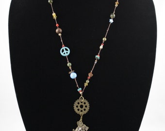 Knotted layered necklace