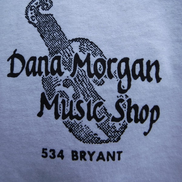 Grateful Dead-Dana Morgans Music Shop-San Francisco-Jerry Garcia-Bob Weir-Professionally silk screened-Double sided Gildan t shirt-THE BUS!