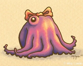 Girly Octopus Art Print