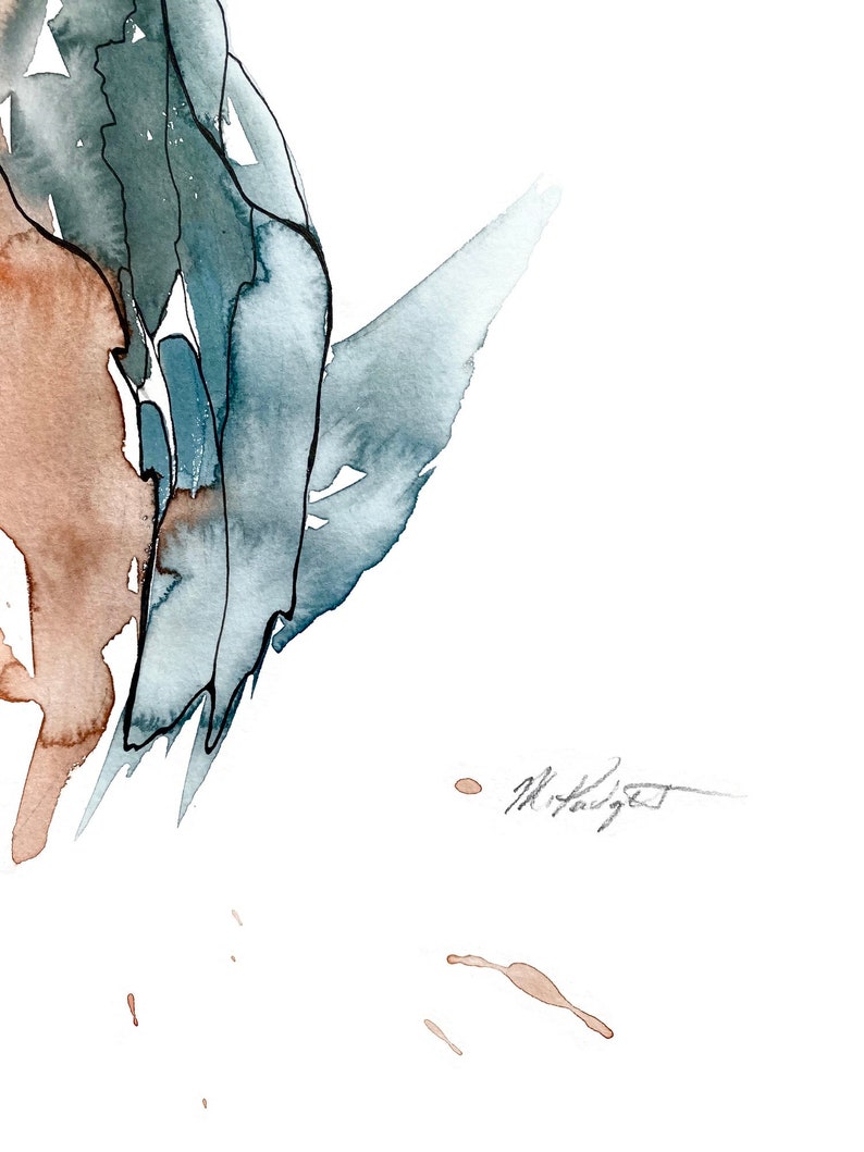 Kingfisher Bird Watercolor Painting, Pen and Ink Art (11x14) - Etsy