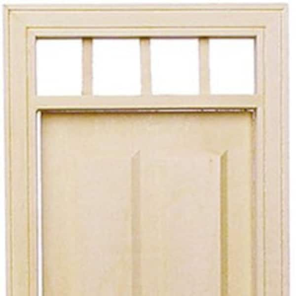 Dollhouse Miniature 4 Panel Pre Hung Door 1:24 / Half Scale