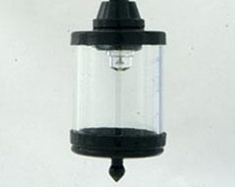 Dollhouse Miniature LED (Wireless) Birdcage Hanging Light - Black in 1:12 Scale