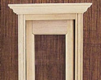 Dollhouse Miniature Victorian Glazed Exterior Door - 1:24 / Half Scale