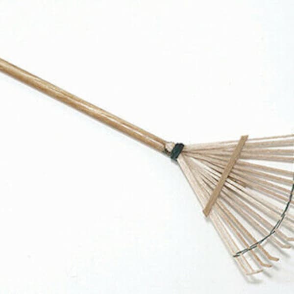 Dollhouse Miniature Vintage / Antique Leaf Rake - 1:12 Scale