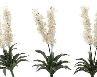 Juego de 3 plantas de yuca en miniatura para casa de muñecas, hechas a mano, escala 1:12