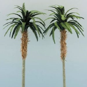 Miniature 5 1/2" Tall Palm Trees -- 2 Pieces