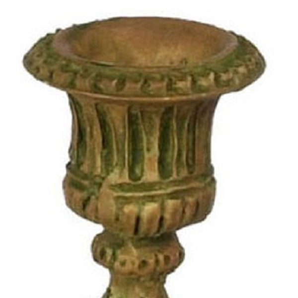 Dollhouse Miniature Roma Urn / Planter with Aged Finish - 1:24 / Half Scale