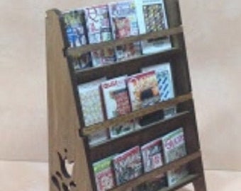 Dollhouse Miniature Magazine Rack Kit Maple 1:12 Scale - Etsy