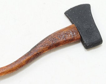 Dollhouse Miniature Vintage / Antique Hatchet - 1:12 Scale