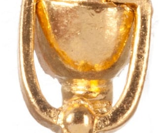 Dollhouse Miniature Knocker - Brass Finish - (1 pack) - 1:12 Scale
