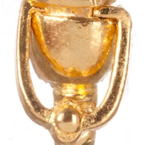 Dollhouse Miniature Knocker - Brass Finish - (1 pack) - 1:12 Scale