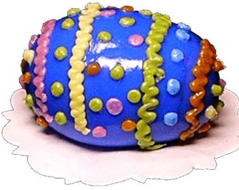 Dollhouse Miniature -- Easter Egg Cake - 1:12 Scale