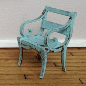Dollhouse Miniature Quarter Scale Meadowlark Swirl Chair KIT - 1:48