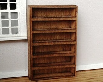 Dollhouse Miniature Quarter Scale Cassin Style Wide Bookcase KIT -- 1:48