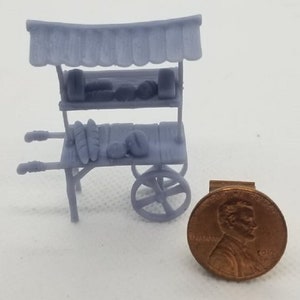 Dollhouse Miniature Bakery / Bread Cart - 1:48 - Quarter Scale