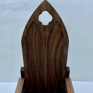 Dollhouse Miniature Medieval Chair KIT - Walnut - 1:12