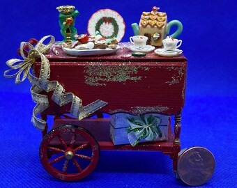 child size tea cart with wheels